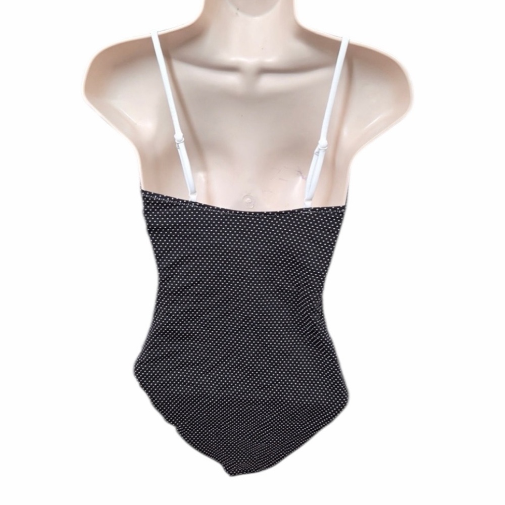 NWT ONIA Micro Polka Dot Melanie One Piece Swimsuit Black White Small 6574 - Picture 5 of 9